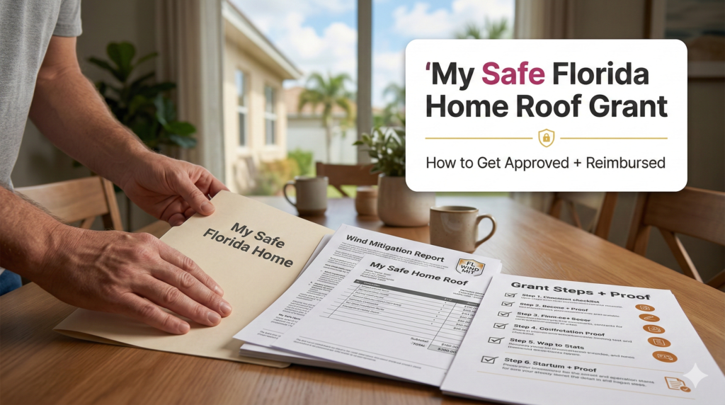 My Safe Florida Home roof grant steps for inspection approval documentation and reimbursement